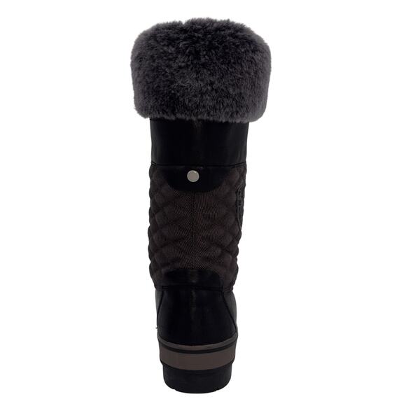 Ugg Women's Brynn Boots Size 8 Leather Shearling Quilted Winter Outdoor Read - Picture 4 of 16